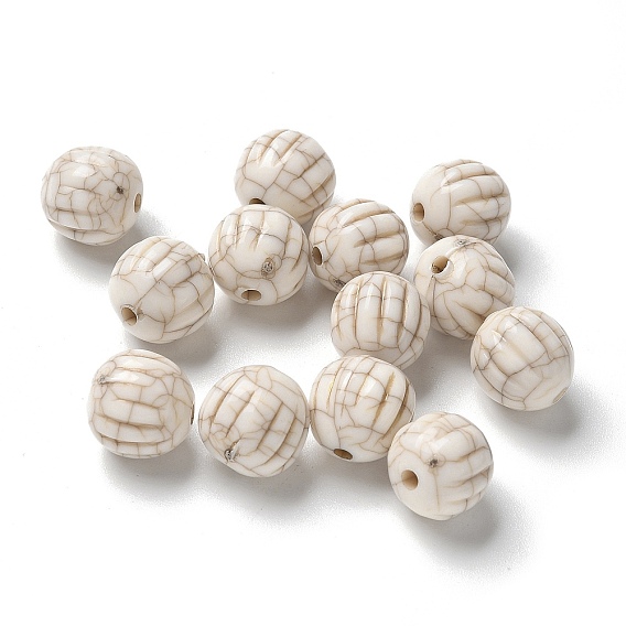 Акриловые бусины, имитация бирюзовый бисер, круглые