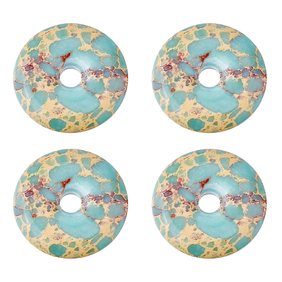 4 шт. подвески из синтетического камня Шоушань, подвески в виде пончиков/пи-дисков