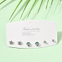 Ocean Alloy Rhinestone Stud Earrings for Women, 925 Sterling Silver Stud Earrings for Women