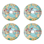4 шт. подвески из синтетического камня Шоушань, подвески в виде пончиков/пи-дисков