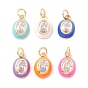 Брелоки из латуни, микропаве, фианит, эмаль, с целью перехода в кольце, долговечный, овальные