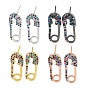Rack Plating Brass Micro Pave Clear Cubic Zirconia Stud Earring, Cadmium Free & Lead Free, Long-Lasting Plated, Brooch