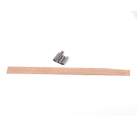 Wood Candle Wicks, with Iron Stand, for Candle Making and Candle DIY Craft