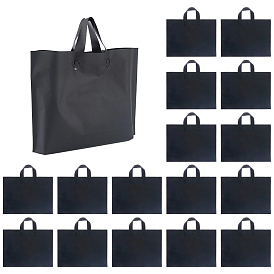 Frosted PE Gift Bags, Tote Bags with Polyester Handle, Rectangle