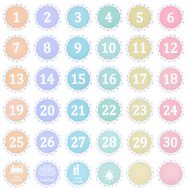 36шт. 36 стили плоские круглые бумажные пустые этикетки, записываемая клейкая этикетка, для класса работы