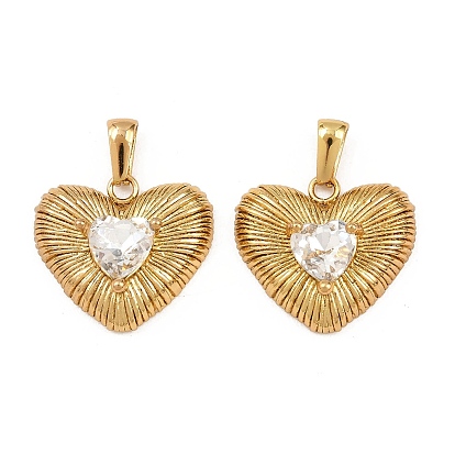 304 из нержавеющей стали горный хрусталь подвески, сердце прелести