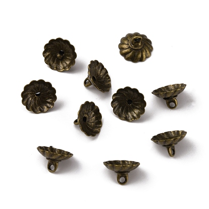 Bélières pendentif en laiton, bélières de chapeau de perle, fleur