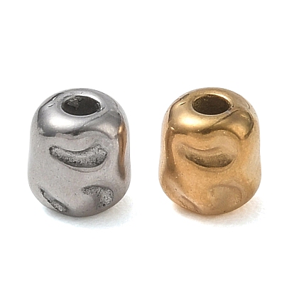 304 Stainless Steel Beads, Hammered Cloumn