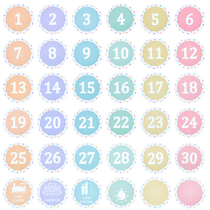 36шт. 36 стили плоские круглые бумажные пустые этикетки, записываемая клейкая этикетка, для класса работы