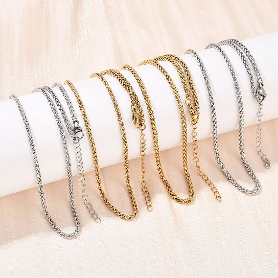 304 ожерелья из цепочек из нержавеющей стали для унисекс, ионное покрытие (ip)