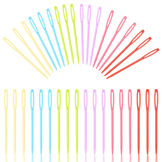 100шт. детские пластиковые спицы для вязания, шитья, вышивания крестиком