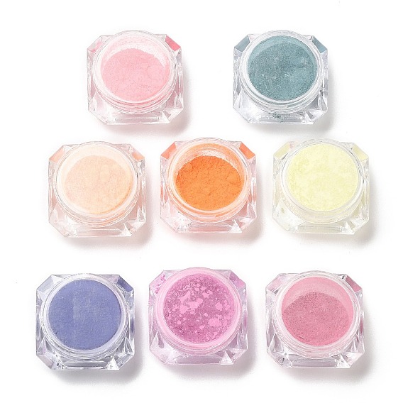 Термохромный порошок для ногтей, украшение для украшения ногтей, с бутылкой для домашних животных