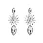 Sparkling Geometric Earrings with Alloy and Colorful Rhinestones for Women's Party Look