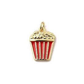 Pendentifs en laiton émaillé de placage de crémaillère, plaqué longue durée, sans plomb et sans cadmium, avec anneau de saut, réel 18 k plaqué or