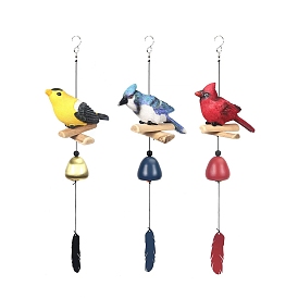 Resin Wind Chime, for Outside Yard and Garden Decoration, Bird & Feather