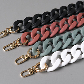 Acrylic Handbag Chain Straps, with Alloy Clasps, for Handbag or Shoulder Bag Replacement
