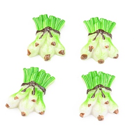 Opaque Resin Cabochons, Imitation Food, Garlic