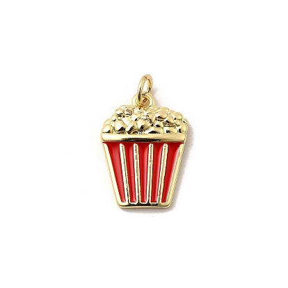 Pendentifs en laiton émaillé de placage de crémaillère, plaqué longue durée, sans plomb et sans cadmium, avec anneau de saut, réel 18 k plaqué or