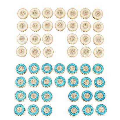 Латунные микро проложить кубического циркония слайд прелести, с синтетическим опалом, долговечный, стойки покрытие, без свинца и без кадмия, реальный 18 k позолоченный, плоские круглые с буквы