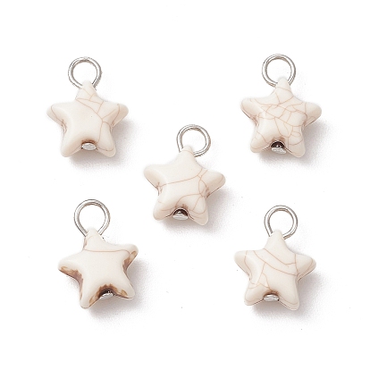 Хрустящие непрозрачные акриловые подвески, звезды прелести