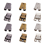 9Pcs 3 Colors Iron Bolo Tie Slide Clasps, for Bolo Tie Making