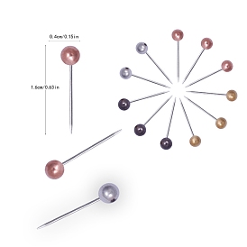 1000шт стальные штифты, с пластиковыми бусинами из искусственного жемчуга, корсажные булавки, булавки для пошива одежды