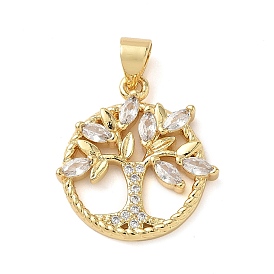 Латунные микро проложить кубического циркония подвески, дерево