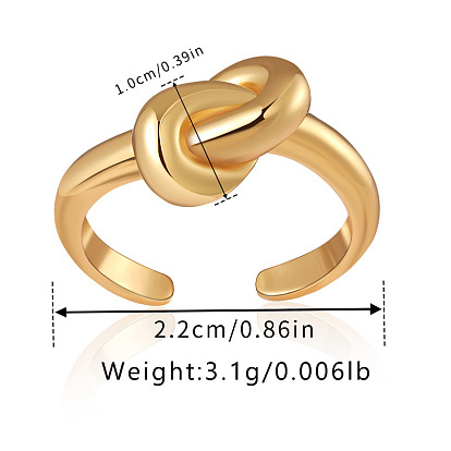 Латунь манжеты кольца, золотые