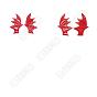 Leather Bat's Left & Right Wing Ornament Accessories, for Hair Ornament & Costume Accessory
