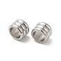 304 Stainless Steel European Beads, Large Hole Beads, Grooved Beads, Column