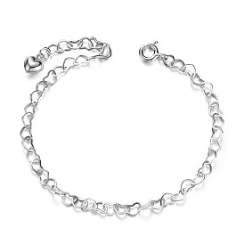 SHEGRACE Attractive 925 Sterling Silver Bracelets, Heart