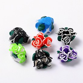 Handmade Polymer Clay Beads, for Mother's Day, Flower