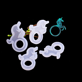 Unicorn Shape Ring Silicone Molds, Resin Casting Molds, for UV Resin, Epoxy Resin Jewelry Making