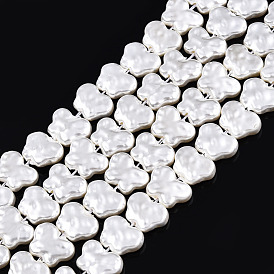 ABS Plastic Imitation Pearl Beads Strands, Butterfly