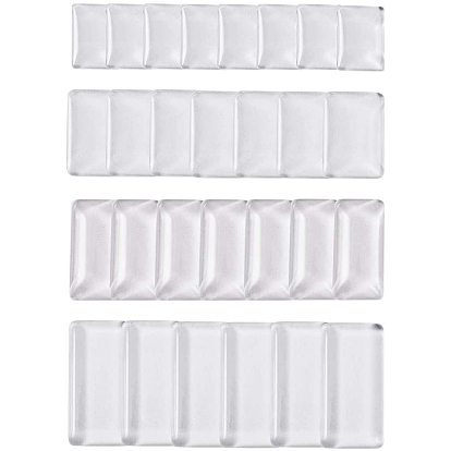 Transparent Glass Cabochons, Rectangle