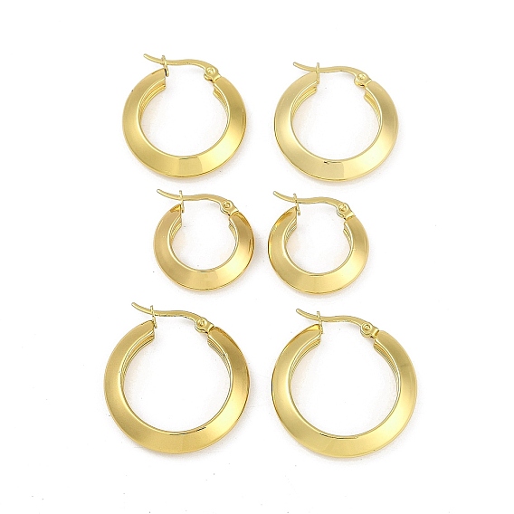 Вакуумное покрытие pvd 201 серьги-кольца из нержавеющей стали для женщин, с 304 штифтов из нержавеющей стали, круглые кольца