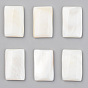 Coquille eau douce naturelle cabochons, rectangle