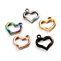 Ion Plating(IP) 304 Stainless Steel Toggle Clasps Parts, Heart