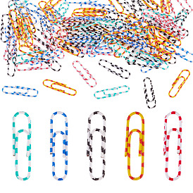 100шт. скрепки для бумаги из железа и пластика с принтом "зебра"