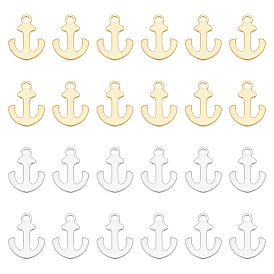 120шт 2 цвета подвески из нержавеющей стали, якорь