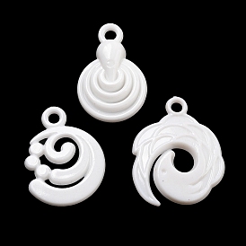 Opaque Acrylic Pendants, Spiral