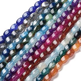 Natural Agate Beads Strands, Dyed & Heated, Twist