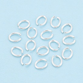 925 Sterling Silber offene Biegeringe, ellipsenförmige