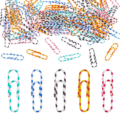 100шт. скрепки для бумаги из железа и пластика с принтом "зебра"