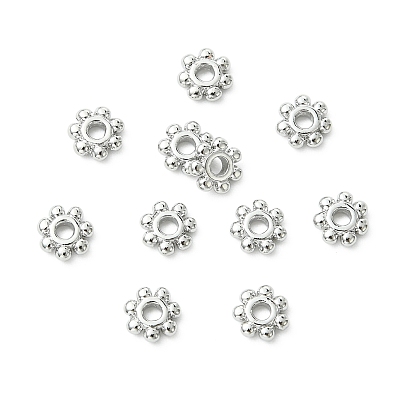 Perles d'espacement en laiton shegrace, fleur, sans cadmium et sans nickel et sans plomb