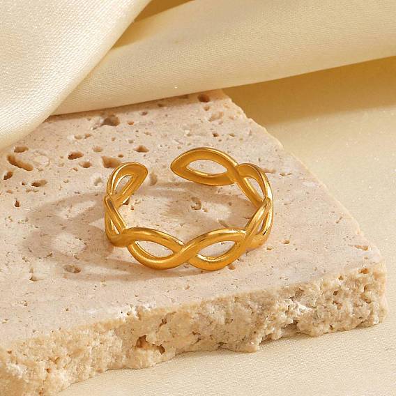 304 открытые манжеты из нержавеющей стали крест-накрест, скрученные кольца