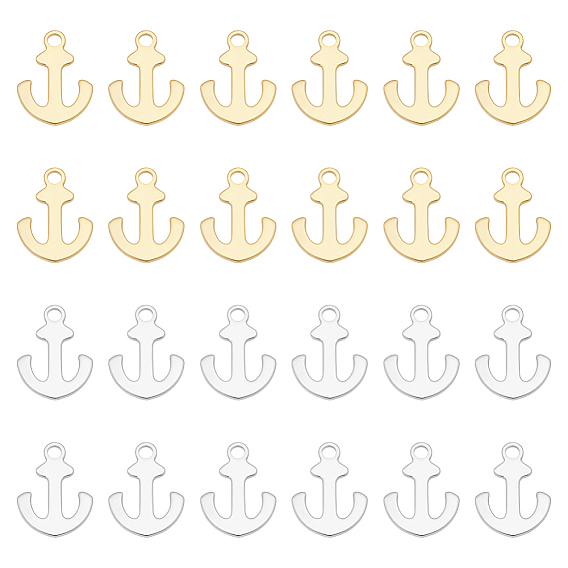 120шт 2 цвета подвески из нержавеющей стали, якорь