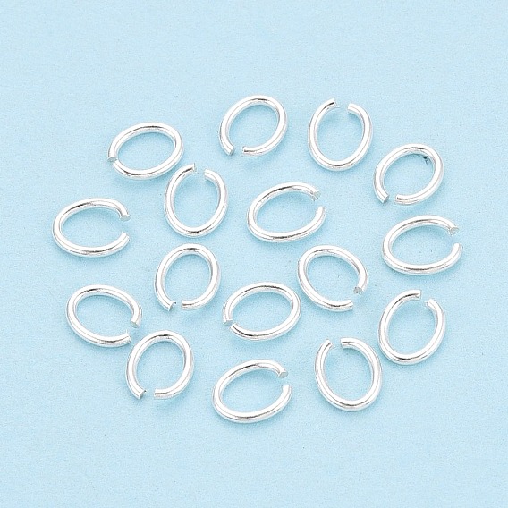 925 Sterling Silver Open Jump Rings, Oval
