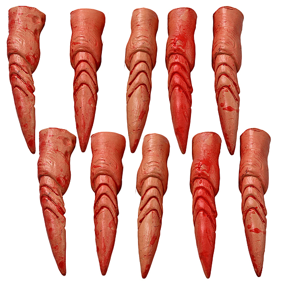 10шт. пластиковые украшения для ногтей, костюм для косплея на Хэллоуин