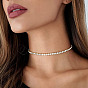 Minimalist Diamond Necklace for Women, Elegant Choker Collarbone Chain Jewelry